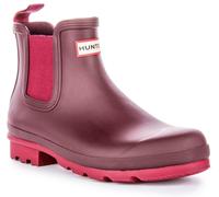 Hunter Original Chelsea Botas Impermeables Para Hombre Burdeos UK 6 - 12