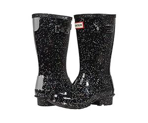 HUNTER Original Kids Giant Glitter Wellington Boots, Botas Unisex Adulto, Negro, 37 EU