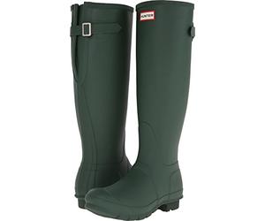 Hunter Original Tall Back Adjustable Wellington Boots Green UK 4 Green