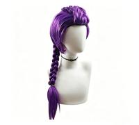 Hunter Peluca de cosplay para niños - Anime Demon Cosplay peluca para mujer y hombre, trenzas moradas, accesorios realistas para Halloween, carnaval