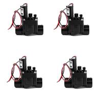 HUNTER PGV-101G-B 9V Electroválvula de riego 1"- RH. [Pack 4] PVC Con solenoide de 9V y regulador de caudal - Electroválvula de riego 1" 9V PGV-101 Hunter