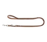 HUNTER Porto - Correa Ajustable de Piel para Perro (1,5 x 200 cm), Color marrón y marrón