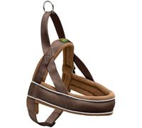 HUNTER RACING - Arnés noruego para perros, nailon, reflectante, apto para abrigos, marrón,M-L,62 - 75 cm
