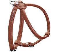 Hunter Round & Soft Canadian UP - Arnés para Perro | Piel de vaca flexible, cosida redonda, suave con el pelo, sostenible, fabricado en Alemania, color: coñac, talla: XXS-XS