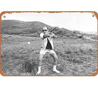 Hunter S. Thompson - Cartel de metal retro decorativo para el hogar, letrero vintage de hojalata de 30,5 x 20,3 cm