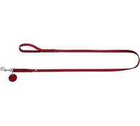 HUNTER Solid Education - Correa para Perros | Piel de vacuno trenzada a mano para entrenamiento y uso diario, color rojo, talla 16/150