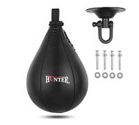 Hunter Speed Ball Boxeo Piel de Vaca MMA Muay Thai Entrenamiento Punching Dodge Striking Bag Kit Colgante Giratorio Entrenamiento