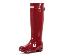 Hunter tall Gloss W23616 - Botas altas para mujer, rojo militar, 36 EU