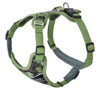 HUNTER Vajilla DIVO Camuflaje, Color: Verde, ergonómica, Ajustable en 5 Posiciones, con Hebillas de Aluminio, Acolchado Transpirable, Reflectante 3M Scotchlite, Talla: S-M