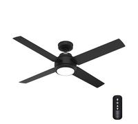 Hunter Ventilador de 132 cm/52 pulgadas Greta Matte Black Indoor Ceiling Fan with LED Light Kit and Handheld Remote, Summer/Winter Operation, Model 52640