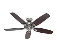 Hunter Ventilador de Techo Sin Luz Builder Elite 132 CM Níquel