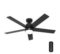 Iluminación LED Ventilador de techo con mando a distancia Giannis Negro 3 niv...
