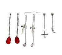 Hunter X Hunter Anime Jewelry HxH Kuripika - Juego de 3 pendientes colgantes con cierre de tuerca