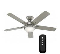 Hunter Zeal Ventilador De Techo 132 Cm Plata Con Luz Y E27, 5 Aspas, 3 Vel