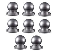 HUNTFF 8 tapas de metal para postes de valla, tapas de poste de valla de metal, galvanizadas, impermeables, de metal, para jardín, terraza, bola, tapón, tapón, decorativo, para postes