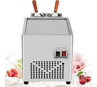 HUNTFF Máquina de Hielo Eléctrica, Máquina de Hielo de Yogur Laminada Comercial, Bandeja de Hielo Salteado de Acero Inoxidable, Máquina de Crema de Yogur para Bares, Café y Pastelería