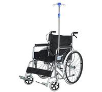 HUNTFF Soporte para infusión, Soporte intravenoso para Silla de Ruedas, Poste intravenoso con Acero Inoxidable, Soporte de exhibición de Altura Ajustable