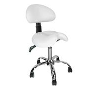 HUNTFF Taburete con soporte de espalda y ruedas, silla hidráulica para salón de belleza, taburete giratorio ajustable, silla de sillín para higienista dental, colores personalizados