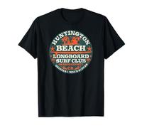 Huntington Beach Longboard Surf Club CA Surfista Camiseta