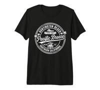 Huntington Beach Pacific Breezes Surfas del Sur de California Camiseta Premium