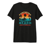 Huntington Beach State Park South Carolina SC Retro Atardecer Camiseta Premium