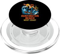 Huntington Beach Surf West Coast Retro Skateboarding para Hombre PopSockets PopGrip para MagSafe
