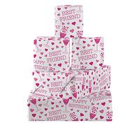 Hunts England - 5 hojas de papel de regalo de cumpleaños fabuloso y divertido para ella - Incluye 5 etiquetas de regalo - Papel de regalo plegado para amigos - Colección Still Totally Fabulous - Papel