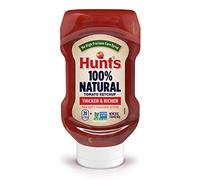 Hunt's Ketchup de tomate 100% natural, más grueso y rico, 567 g (paquete de 2)
