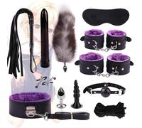 HUNTVE 12 Pcs Cómodo Masquerade Costume Accessories Fitness Set Šex muñeca Tobillo Peso Herramientas Deporte de Las Mujeres Lesther Kit púrpura