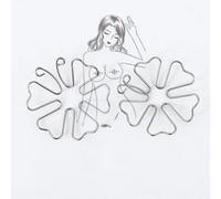 HUNTVE Clip de Acero Inoxidable en Forma de Copo de Nieve, Ideal para Juegos Deportivos en la habitación, Clip Ajustable.