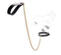 HUNTVE Collar de cuero negro con correa desmontable,Collar de gargantilla ajustable para mujer, 1