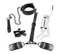 HUNTVE Elegante Juego de Collar y Pulsera de Cuero Negro de 3 Piezas, Suave y Cómodo para Mujeres Adultas, Ocasión Formal, Boda