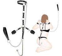 HUNTVE Juego de accesorios de yoga de cuero para el hogar con puños cómodos y ganchos de metal para herramientas
