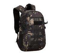 HUNTVP 12L Mochila de Asalto Militar Táctical Molle Bolsa Bandolera para Senderismo Caza Camping - Color Negro Camuflaje