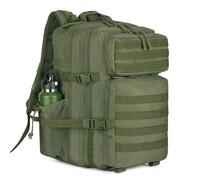 HUNTVP 45L Mochila Táctica de Nylon Bolsa de Asalto Estilo Militar Bolsa Impermeable para Caza Viajar Aire Libre Trekking Senderismo - Verde