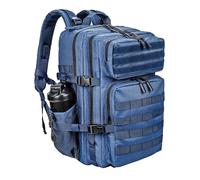 HUNTVP 45L Mochila Táctica de Nylon Bolsa de Asalto Estilo Militar Bolsa Impermeable para Caza Viajar Aire Libre Trekking Senderismo - Azul