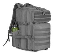 HUNTVP 45L Mochila Táctica de Nylon Bolsa de Asalto Estilo Militar Bolsa Impermeable para Caza Viajar Aire Libre Trekking Senderismo - Gris
