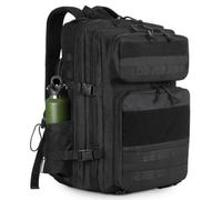 HUNTVP 50L Mochila Militar con Compartimento para Zapatos Mochila táctica Molle Impermeable para Deportiva Senderismo Camping Al Aire Libre, Negro