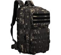 HUNTVP 55L Mochila de Asalto Táctica Gran Mochila Estilo Militar Impermeable para Las Actividades Aire Libre Senderismo Caza Viajar, Camo