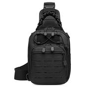HUNTVP Bandolera Riñonera Hombre Mochila Táctical Militar para Correr Senderismo Ciclismo Camping Caza, Tipo-3 Negro