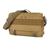 HUNTVP Bandoleras Hombre Funda Portatil 15,6", Mochila Militar Bolso Hombre Mochila Tactica Messenger Bag Maletín Ordenador Portátil para Universidad Trabajo Al Aire Libre,Marrón