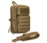 HUNTVP - Bolsa de hombro para hombre, bolsa táctica militar molle, mini bolsa para viaje, caza, camping, senderismo, senderismo, escalada