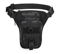 Huntvp - Bolsa de Pierna para Muslo, táctica, Militar, molle, Bolsa de multifonción, para Senderismo, Camping, Escalada, Viajes, Moto, Ciclismo, Pesca, Caza (Tipo 4 Camo)