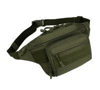 Huntvp Bolsa de Riñonera Mochila de Bandolera 2 Vías de Llevar Estilo Militar Táctical Bolsa de Múltiple Función Impermeable para Aire Libre Correr Senderismo Ciclismo Camping (Verde-M)