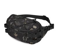 Huntvp Bolsa de Riñonera Mochila de Bandolera 2 Vías de Llevar Estilo Militar Táctical Bolsa de Múltiple Función Impermeable para Aire Libre Correr Senderismo Ciclismo Camping,Camuflaje-XL