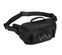 Huntvp Bolsa de Riñonera Mochila de Bandolera 2 Vías de Llevar Estilo Militar Táctical Bolsa de Múltiple Función Impermeable para Aire Libre Correr Senderismo Ciclismo Camping, Negro-Y
