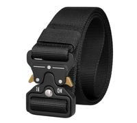 HUNTVP Cinturón Táctico Cinturón Ajustable Molle Cinturón Hombre Militar Nailon Hebilla Metal Impermeable para Guardia Policía Seguridad Senderismo Trekking al Aire Libre