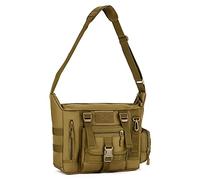 HUNTVP Mochila de Hombro Militar Mochila de Bandolera Táctical Pecho Bolso de Múltiple Función Impermeable, marrón