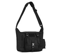 HUNTVP Mochila de Hombro Militar Mochila de Bandolera Táctical Pecho Bolso de Múltiple Función Impermeable, negro