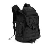 HUNTVP Mochila de Marcha Impermeable Estilo Militar Táctical Mochila de Asalto Gran Bolsa de 40L Para Las Actividades Aire Libre Senderismo Caza Viajar, negro